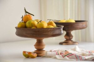 Fruit bowl with base walnut wood
